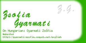 zsofia gyarmati business card